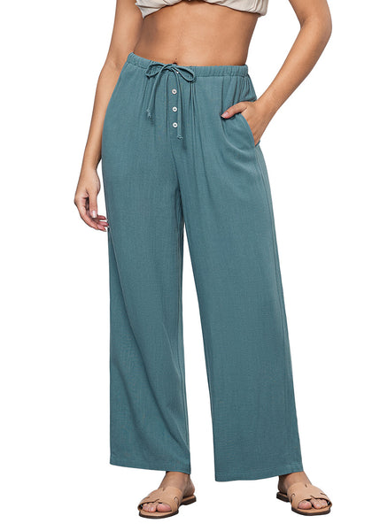 Lake Lightweight Casual Quick Dry Breathable Comfy Wide Leg Pant Elastic Waist