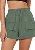 Dark Ivy Green Women's Casual Lightweight Athletic Pocket Drawstring Shorts High Rise Sports Short