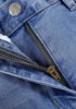 Medium Blue Women's Fashionable High Waisted Wide Leg Jeans Casual Jeans Versatile for Commuting