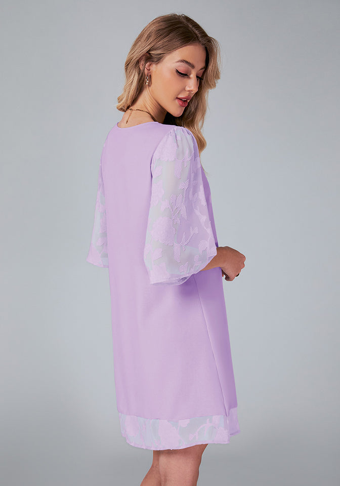 3/4 Sleeve Dress for Women Shift Cute Summer Tunic Floral Lace Dresses Lookbook Store 3/4 Sleeve Dress for Women Shift Cute Summer Tunic Floral Lace Dresses Lookbook Store