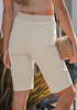 LookbookStore Women's Summer Sand Relaxed Fit Bermuda Shorts with Drawstring Waist and Utility Cargo Pockets