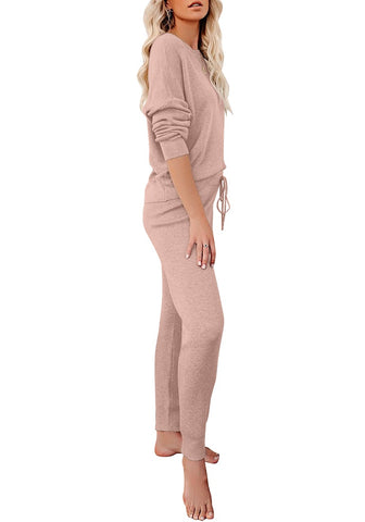 Blush Long Sleeves Two-Piece Loungewear Set