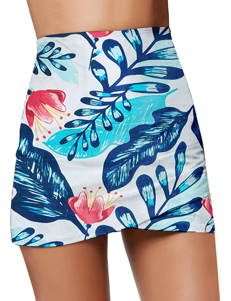 LookbookStore Women High Waist Swim Skirt Bikini Bottom Tie Side Tankini Skort