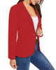 Womens Notched Lapel Pockets Button Work Office Blazer Jacket Suit