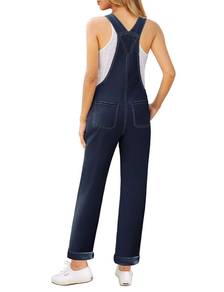 Dark Blue Denim Bib Jeans Pants Overalls Dungaree Lookbook Store