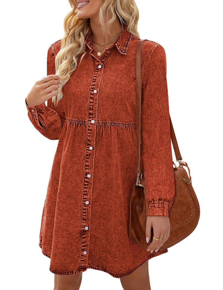 Women's Long Sleeve Denim Maxi … curated on LTK