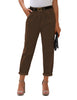 Brown  Womens Tapered Pants Mom Jeans Trendy Jeans
