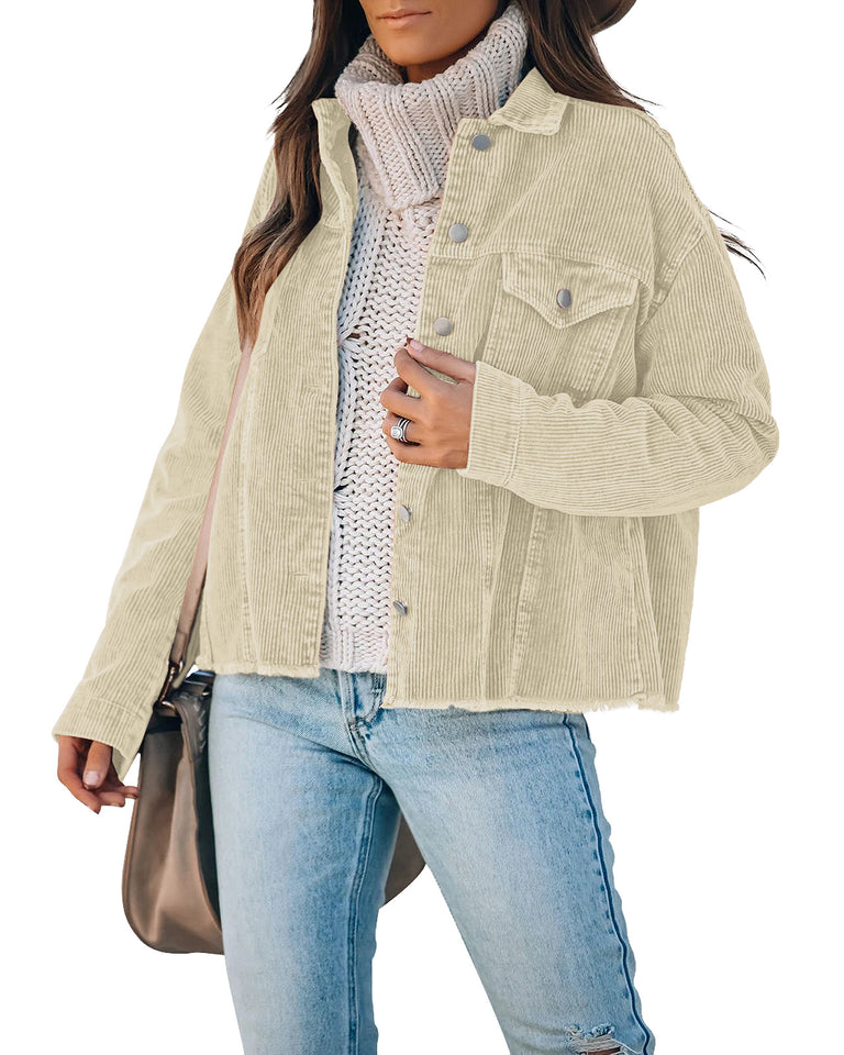 Cream cord jacket on sale womens