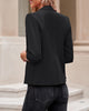 LookbookStore Women's Crop Sleeves Side Pockets Front Button Short Work Office Blazer Coats