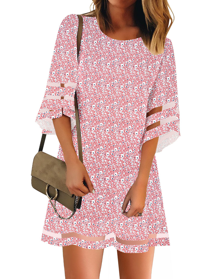 Casual bell sleeve on sale dress