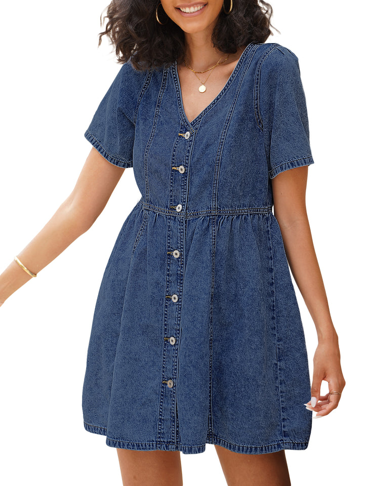 Denim skater outlet dress