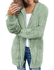 Model wearing Sage Green Snuggle Oversized Hooded Cardigan