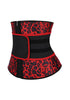 Side view of red leopard women’s corset waist trainer 3D image