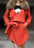Detachable Faux Fur Collar Coat - Orange ,  - Lookbook Store, Lookbook Store
 - 2