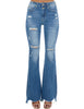 Flare Jeans for Women Distressed Bell Bottom High Waisted Denim Bootcut Jeans 70s Outfit