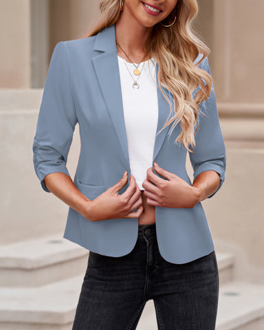 LookbookStore Blazers for Women Suit Jackets Dressy 3/4 Sleeve Blazer Business Casual Outfits for Work
