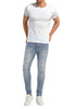 Men's Casual Ripped Skinny Denim Jeans Pants