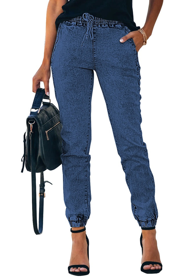 Cozami Light Blue Denim Jogger Pants Women in Delhi at best price by A V  Collection - Justdial