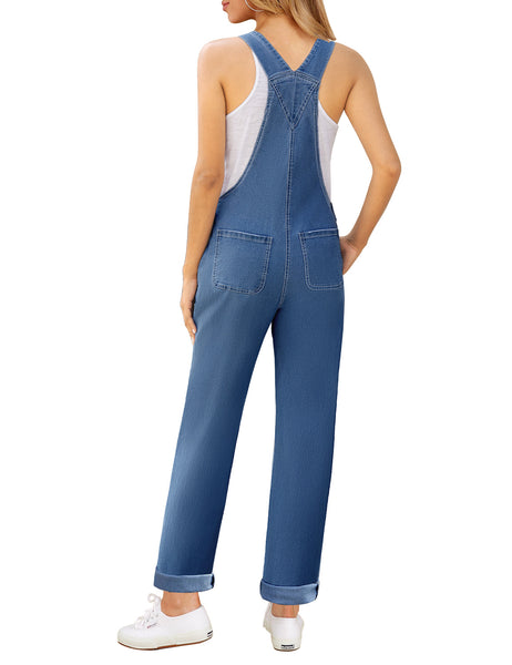 Medium Blue Denim Bib Jeans Pants Overalls Dungaree