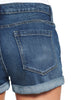 LookbookStore Women's High Waisted Rolled Hem Distressed Jeans Ripped Denim Shorts