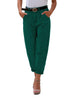Green Womens Tapered Pants Mom Jeans Trendy Jeans
