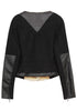 Faux Fur Moto Jacket - Black - Crop Trim Outwear