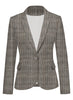 Womens Notched Lapel Pockets Button Work Office Blazer Jacket Sui