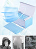 Image of 10pcs. blue 3-ply disposable mask with box and keep from the ash and dust