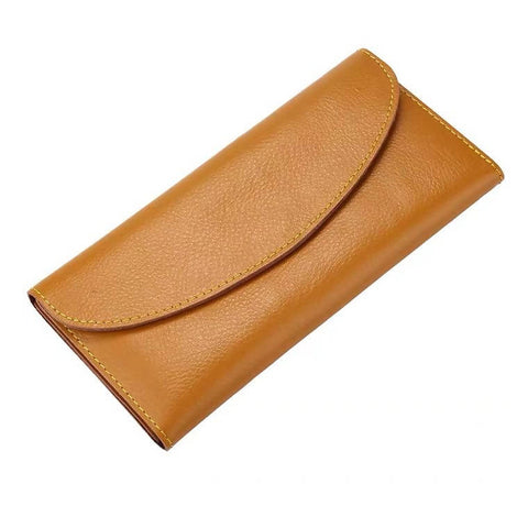 Cuarbes Women's Envelope Snap Purse Leather Wallet for Cards and Cash