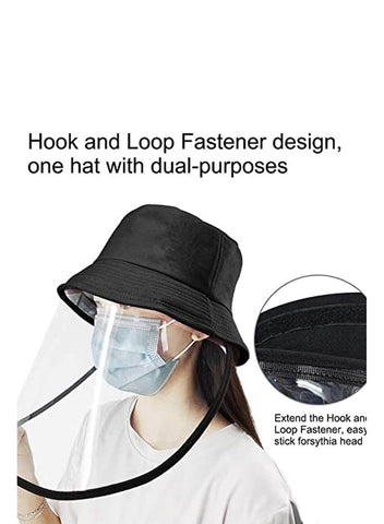 Full Face Bucket Hat Protective Face Shield