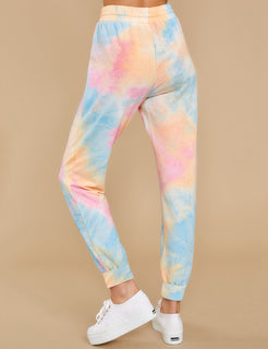 Pastel tie dye online joggers