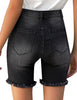 Women High Waist Ripped Bermuda Jean Shorts Skinny Denim Shorts
