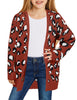 Girls Open Front Knit Sweater Cardigan Pocketed Outerwear 4-13 Years
