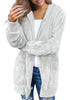 Women's Oversized Open Front Hooded Draped Pockets Cardigan Coat