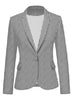Womens Notched Lapel Pockets Button Work Office Blazer Jacket Sui