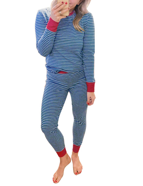 Women's Cozy Tie Dye Printed Knit Loungewear Two Piece Sweatsuits Long Joggers Pajamas Set