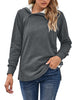 LookbookStore Women's Casual Fleece Turtleneck Long Sleeve Button Pullover Tops Sweatshirt